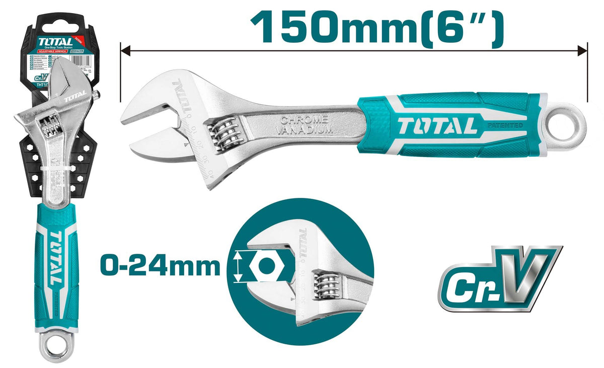 Total Adjustable Wrench THT101066 Total